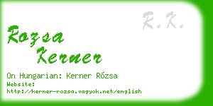rozsa kerner business card