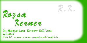 rozsa kerner business card